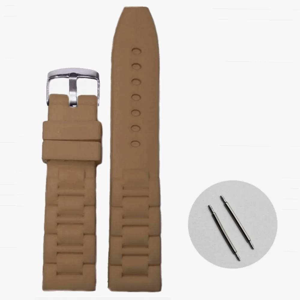 

20mm Smart Brown Silicone Jelly Rubber Unisex Watch Band Straps WB1059T20JB