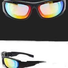 4 Шт Военный фанат очки для верховой езды песочные анти-ударные очки