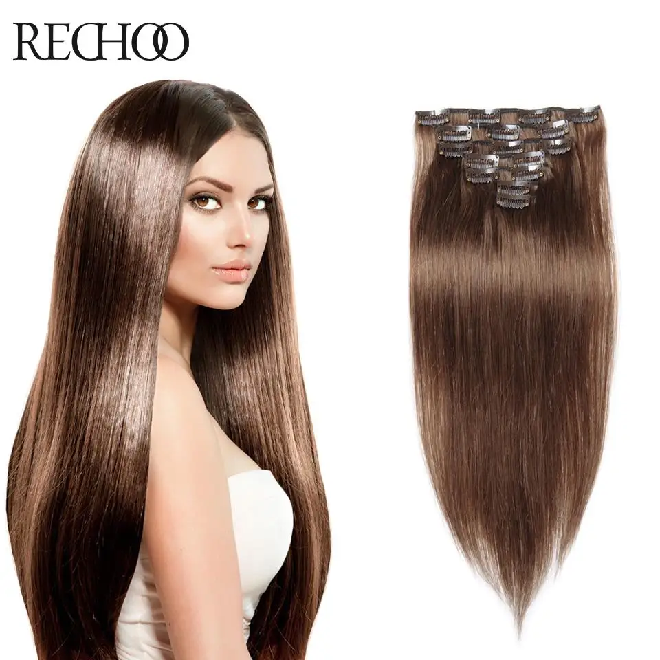 

Pure Colors Extension A Clips Remy Hair Natural Hair Clip Extensions Human Brazilian Virgin Hair Straight Clip Ins Natural Brown