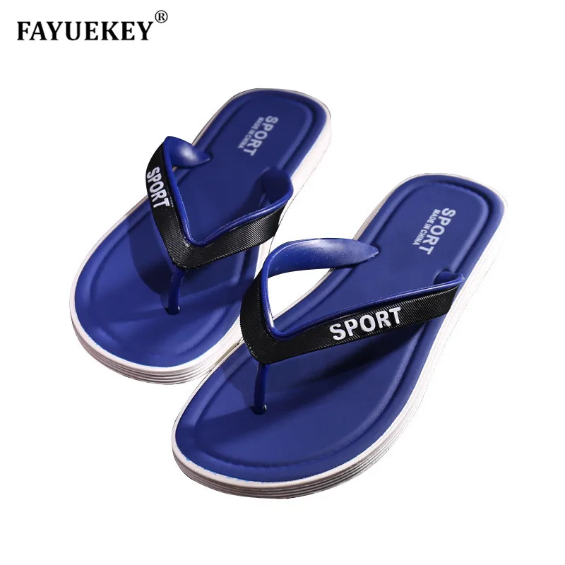 

FAYUEKEY New Summer Home Breathable Slippers Men Flip Flops Floor Outdoor Beach Casual Sandals Shoes