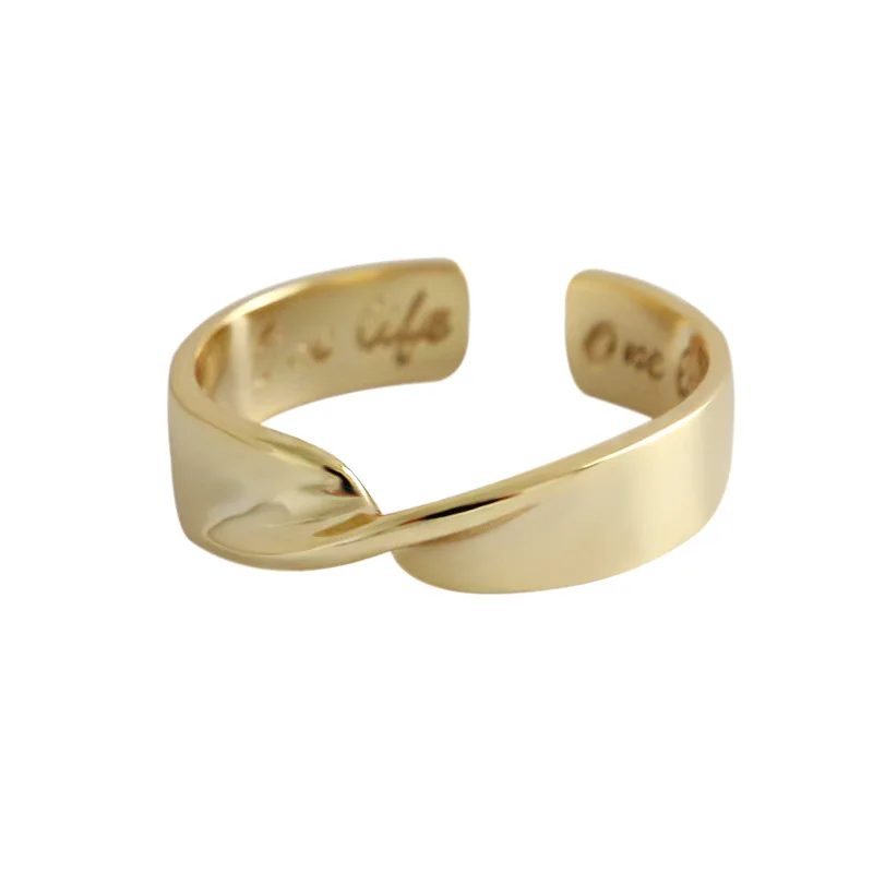

Fashion n Twisted Cross 925 Sterling Silver Adjustable Ring