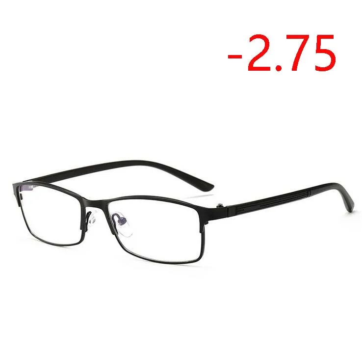 Myopia 275 1,0-1,25-1,5-1,75 до-4,0 анти-синий светильник очки для близорукости мужские TR90 квадратные очки по рецепту очки для близорукости - Цвет оправы: Myopia 275