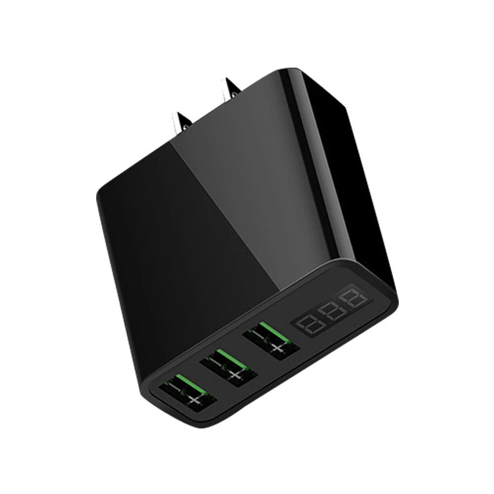هاتف لوحي 3.4A 3 منافذ USB الاتحاد الأوروبي/الولايات المتحدة التوصيل QC3.0 سريعة مقبس شاحن محول شاحن سريع