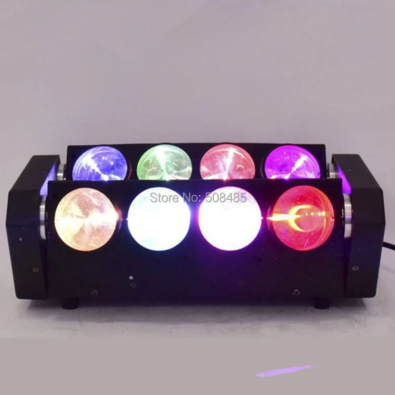Светодиодный светильник-паук с подвижной головкой 8x12 Вт 4в1 RGBW, светодиодный светильник с подвижной головкой, быстрая