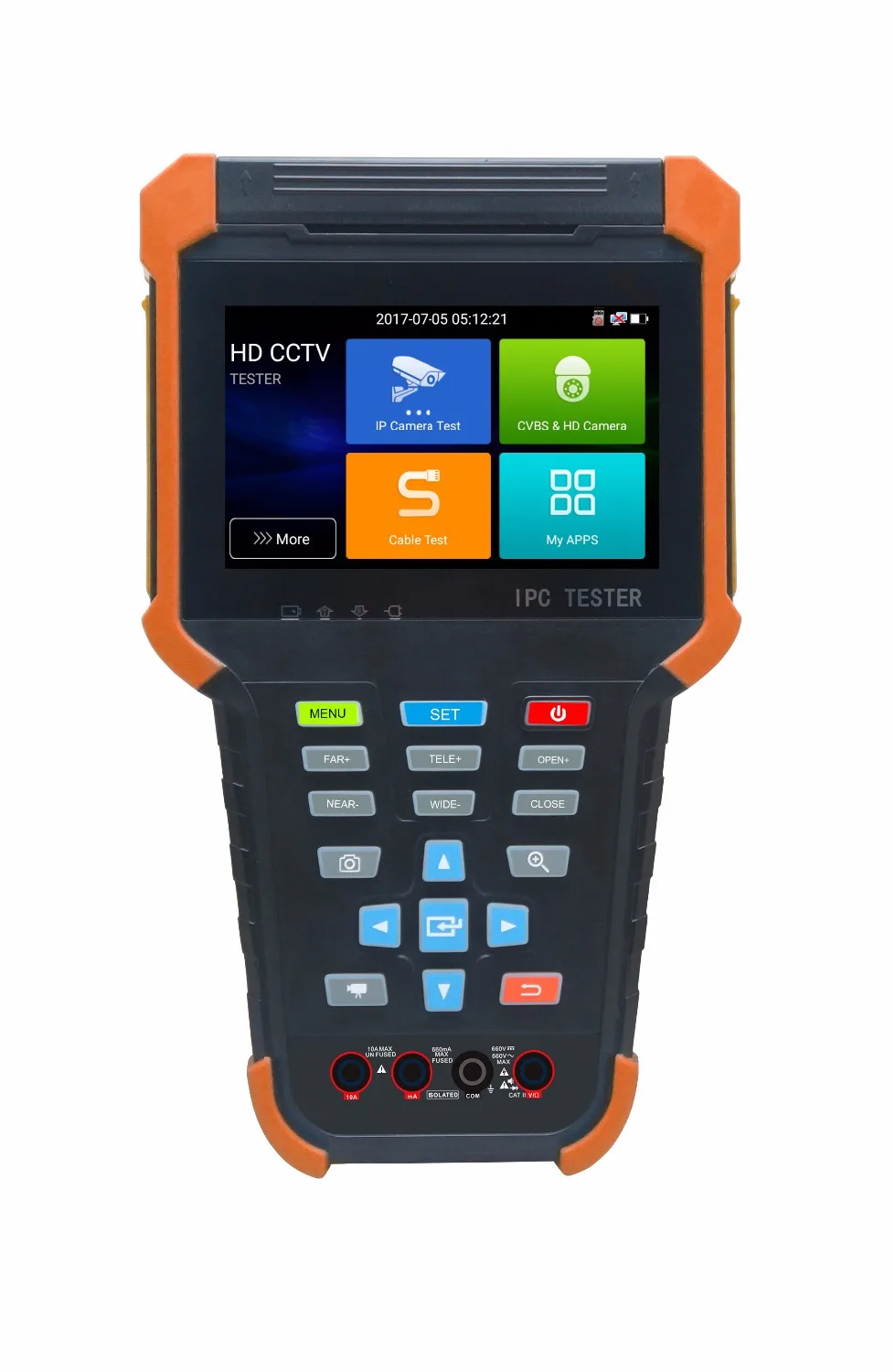 Portable X4 series touch screen IP Camera tester with TVI 8MP/CVI 8MP/AHD 5MP/EX-SDI