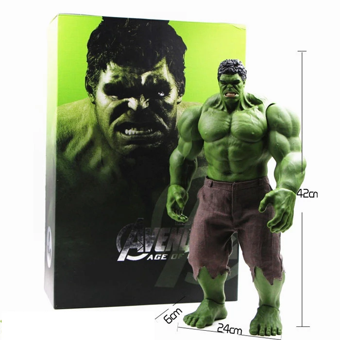 

Hot Avengers Incredible Hulk Iron Man Hulk Buster Age Of Ultron Hulkbuster 42CM PVC Toys Action Figure Hulk Smash