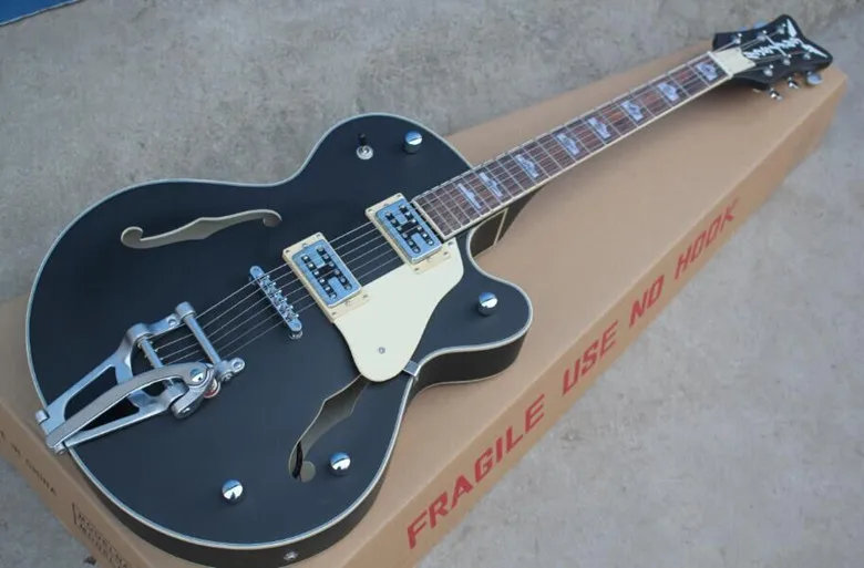 

Customised Guitar Custom Shop Matte Black Rosewood Fingerboard Hollow Body Jazz Electric Guitar