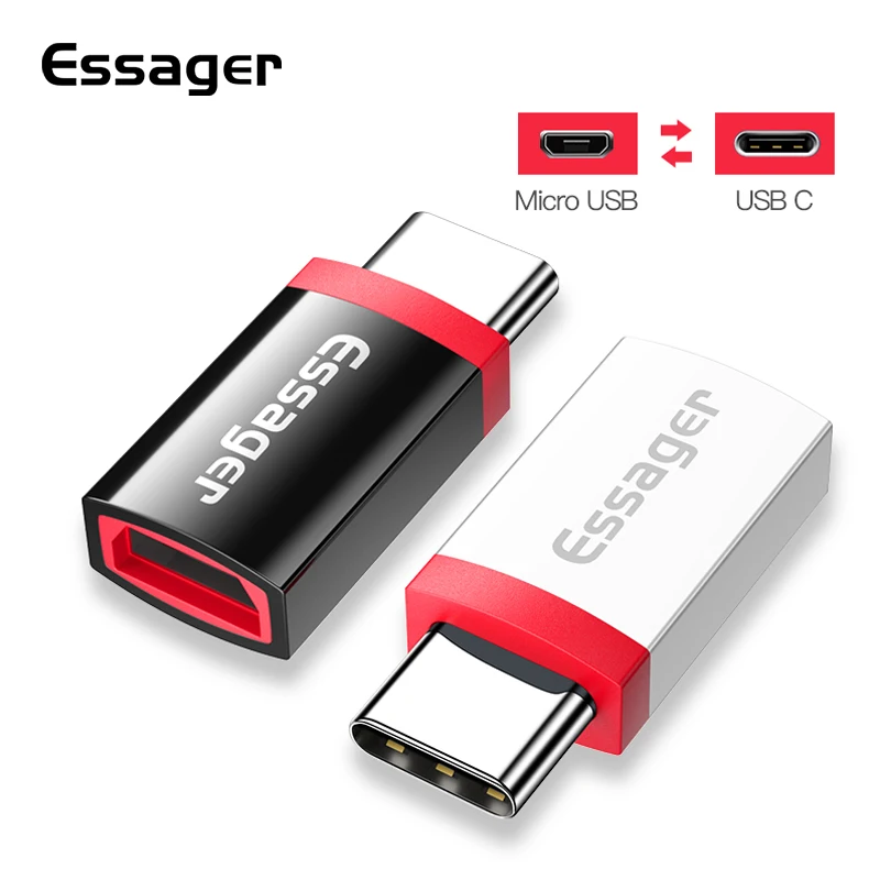 Адаптер Essager mi cro USB-type C OTG кабель для Xiaomi mi x 3 K20 Oneplus 7 Pro OTG type-C адаптер mi crousb USB C разъем