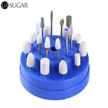 60 отверстий пустой держатель сверла для ногтей акриловая крышка сверла для ногтей контейнер для хранения маникюра инструмент для дизайна ногтей