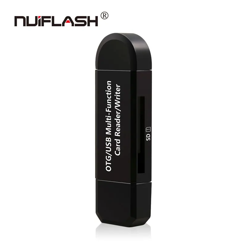 Nuiflash карты памяти устройство для чтения Micro USB OTG к USB 2,0 адаптер SD кард-ридер для Android телефона планшета ПК