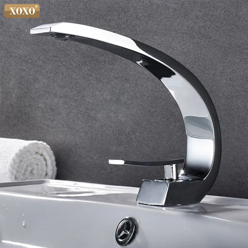 Billig XOXO Becken Armaturen Moderne Badezimmer Mischbatterie Messing Waschbecken Wasserhahn Einzigen Griff Einzigen Loch Elegante Kran Für Bad 83006