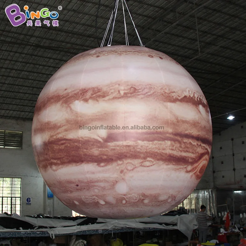 Индивидуальные 1,5 м диаметры надувной Юпитер/надувной Юпитер воздушный шарик "Планета" с белым светодиодный игрушки