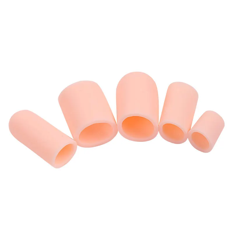 Silicone Gel Toe Sleeves Separators Finger Tube Insole Protector Foot Caps Protector Feet Finger Toe Insert 1 Pair