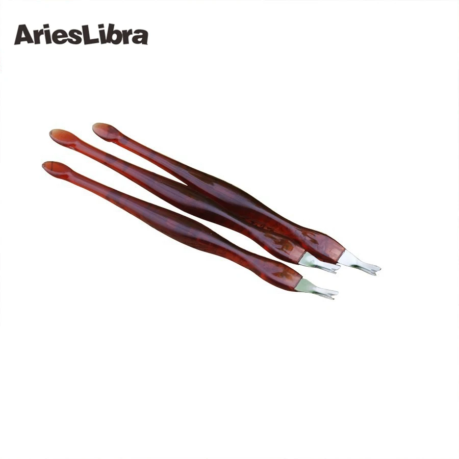 AriesLibra 10 шт./компл. винно красный Уход за ногтями педикюрный пушер для кутикулы