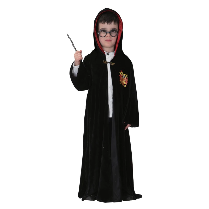 

Kids Child Magic School Student Cosplay Wizard Magician Costume for Boys Halloween Purim Carnival Party Mardi Gras Outfit Robe