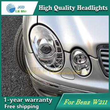 

high quality Car styling case for Benz W211 E240 E200 E280 Headlights LED Headlight DRL Lens Double Beam HID Xenon