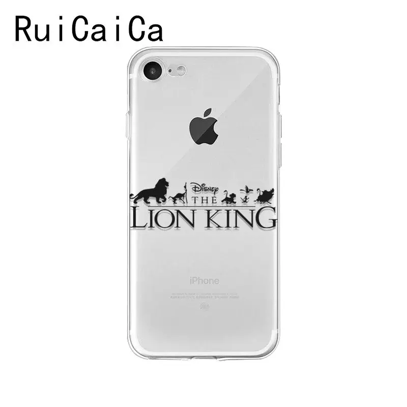 Ruicaica Король Лев Simba мультфильм Мода Новинка чехол для телефона Fundas для iPhone 8 7 6 6S Plus X XS MAX 5 5S SE XR 10 Чехол