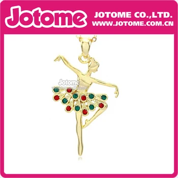 

100pcs/lot Christmas Gift Ballerina Dancer Ballet Dance Pendant Charm Fashion Women Jewelry