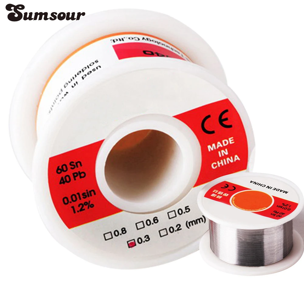 0.3mm 50G 60//40 Rosin Core Flux 1.2/% Tin Lead Roll Soldering Solders Wires
