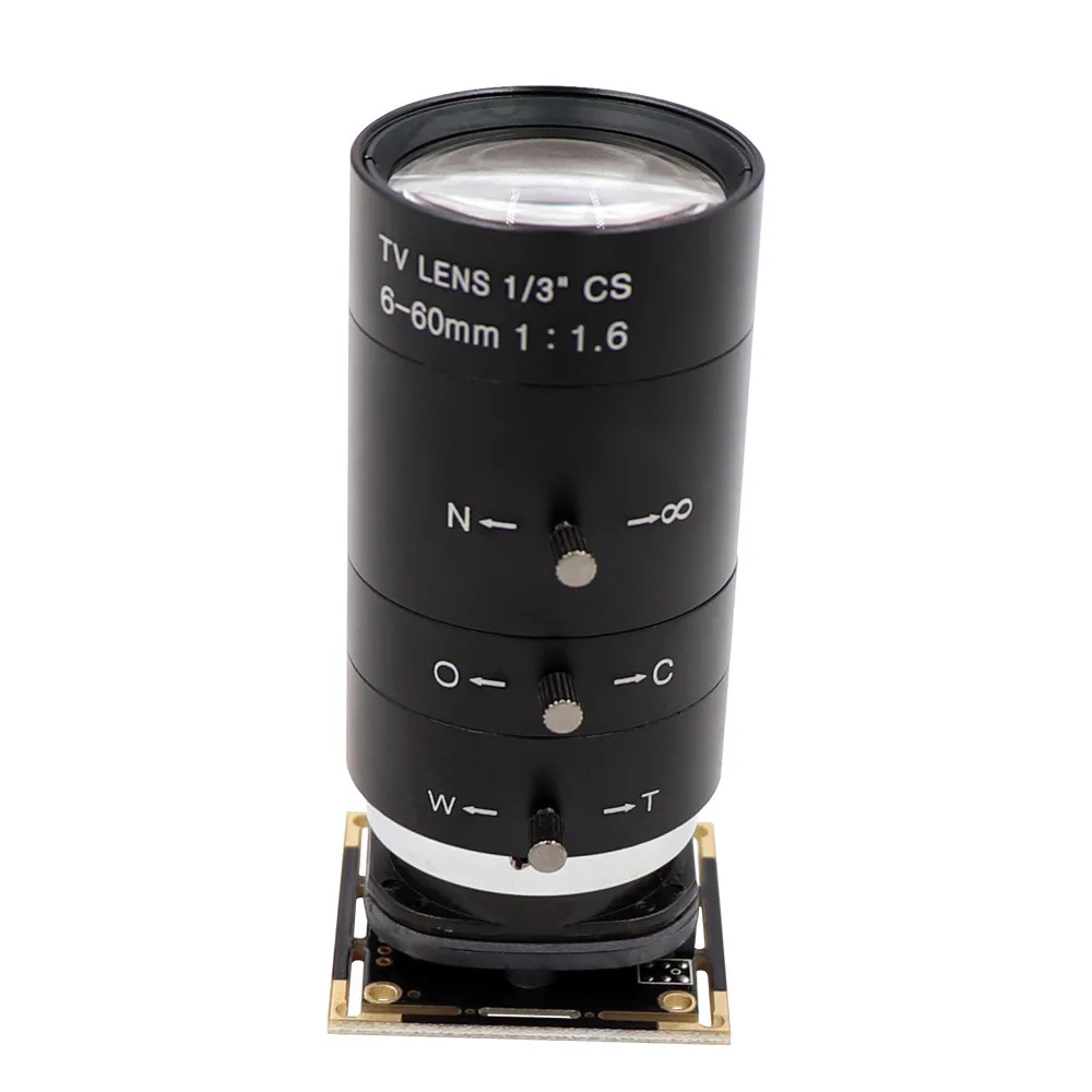 

CS Varifocal 6-60mm WDR Low Light 2MP Full HD 1080P Webcam Plug Play Driverless OTG UVC USB Camera Module
