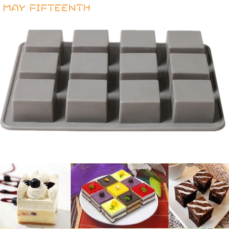 12 полостей, Мини силиконовая форма для выпечки, силиконовая форма для шоколада, лоток для желе для мыла, силиконовая форма для торта, 343
