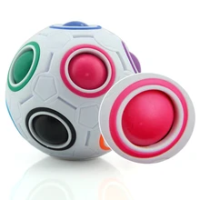 Креативный волшебный куб головоломка на скорость игрушки для детей развивающий Радужный футбольный мяч крутильная игрушка кубики детский подарок