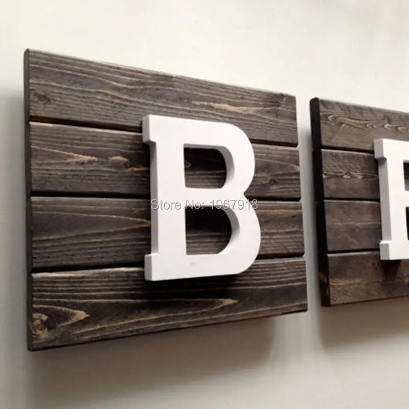 Домашний декор 8 см деревянные белые буквы настольные украшения рукоделие из