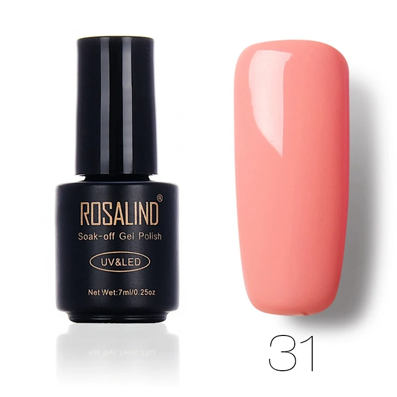 4% скидка веера Rosalind 7 мл 29 цветов Гель-лак для ногтей Дизайн ногтей Гель-лак для ногтей УФ светодиодный Гель-лак полупраймер Гель-лак для ногтей - Цвет: 31