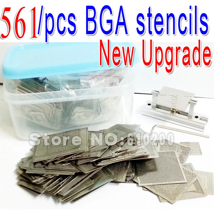Freeshipping New Upgrade 561pcs/set Bga Stencil Bga Reballing Stencil Kit with direct heating reballing station Replace 546/pcs freeshipping 100% new intel 82801hbm ic chipset with bga stencil 90mm nh82801hbm