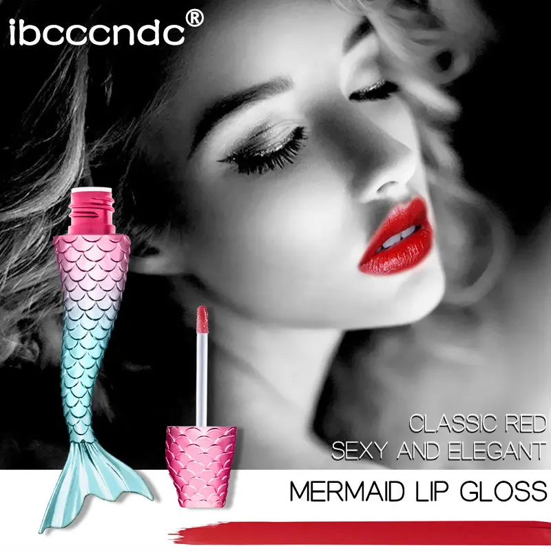 

20 Colors Mermaid Lip Gloss Matte Liquid Lipstick Metal Lip Gloss Cosmetics Makeup Sexy Waterproof Nude Purple Red Lips TSLM1