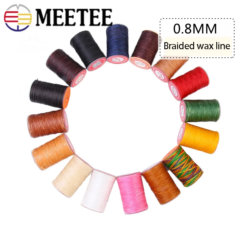 Meetee 1roll=260M Diy Hand Leathe Bag Mark Line Walking Cords Small Roll Polyester Flat Hand-woven Rope BD106 | Дом и сад