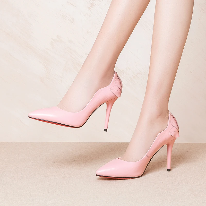 KarinLuna/шикарный стиль, острый носок, пикантная обувь на высоком тонком каблуке, женская обувь из натуральной кожи, новинка 2019, Брендовые