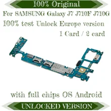 Оригинальная материнская плата для samsung Galaxy J7 J710F J710G разблокированная материнская плата Android материнская плата с полным чипом
