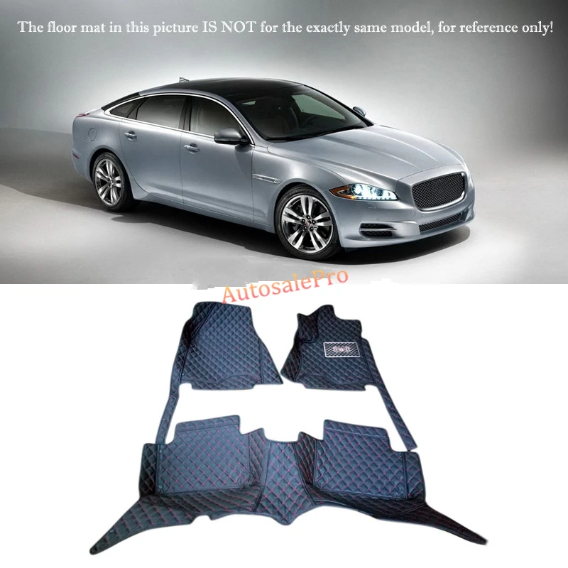 

Left Right Hand Drive Black red grid Front Rear Floor Mat Carpets Pad Cover For Jaguar XJ X351 2010 2011 2012 2013 2014 15 2016
