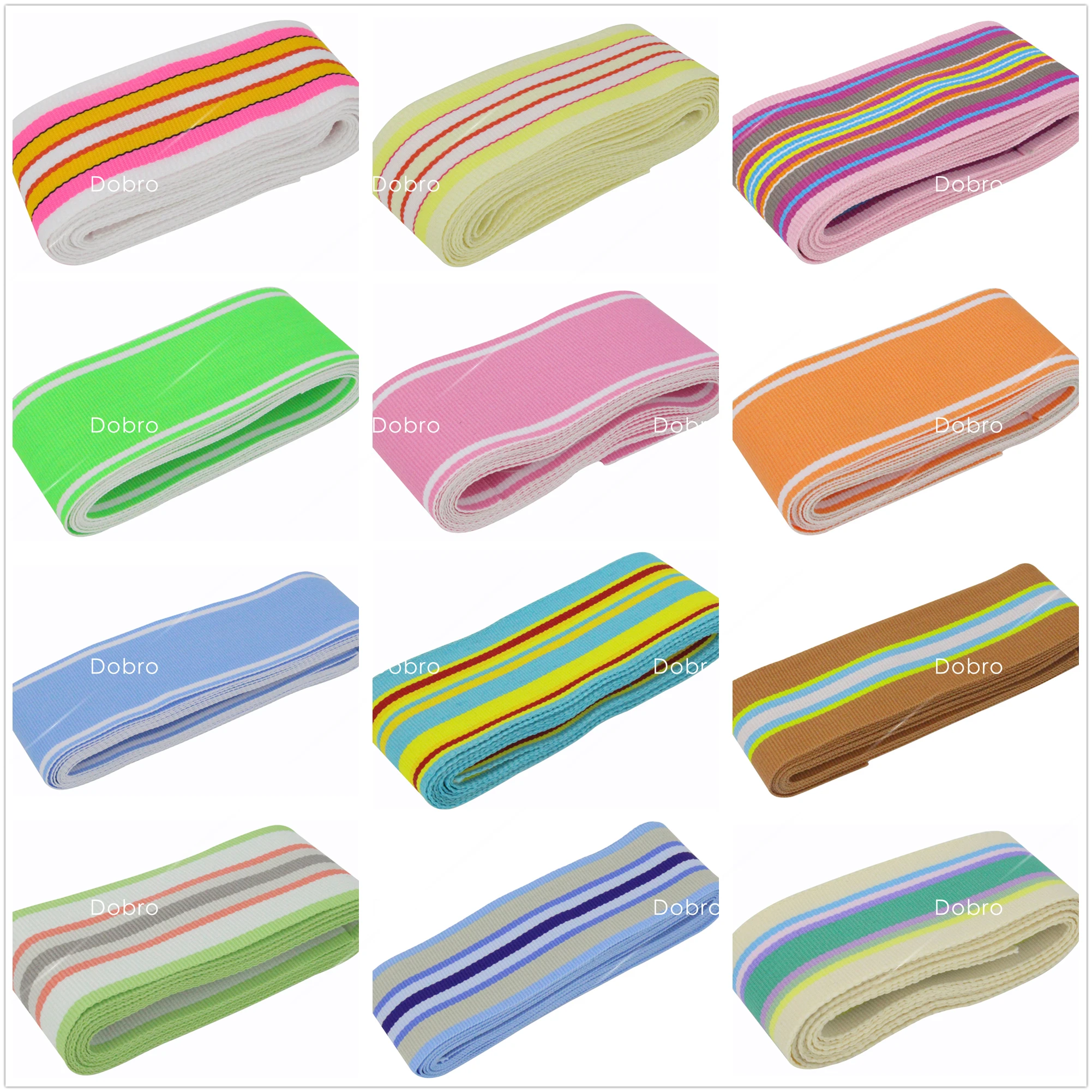 

1-1/2" 38mm Stripe Grosgrain Ribbon Baby Item Crafts SGR-38-7