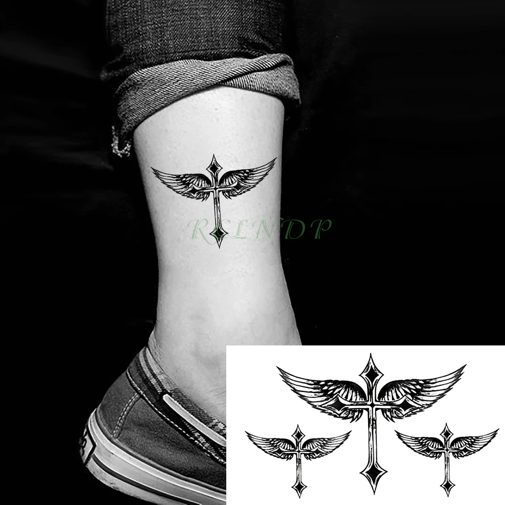 Tatouage Aile D ange Nuque Femme Autocollants de Tatouage temporaire imperméable, faux Tatouage Flash, ailes  d'ange croisées, cou, main, dos, pied, pour filles, femmes, hommes, enfants  | AliExpress