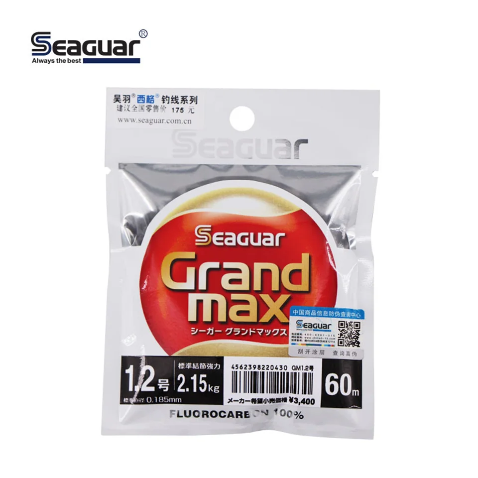 SEAGUAR Fishing Line Grandmax MAX 60M 100 FLUOROCARBON Fishing Line 0