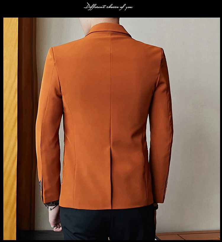 Для мужчин весна и осень Новый Блейзер/модный дизайн пошив сплошной цвет тонкий одна кнопка Высокое качество повседневное пиджак 2019
