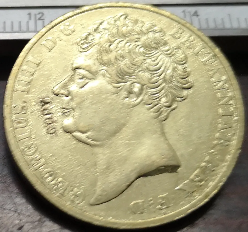 

1823 United Kingdom 2 Pounds - George IIII .9999 pure Gold Plated Copy Coin
