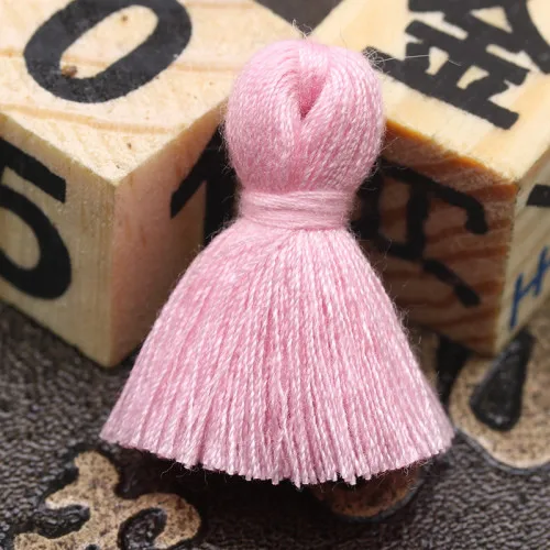 30 мм Мини Короткие хлопковые серьги с кисточками кулон ювелирные изделия с кистями DIY пошивное ремесло аксессуары для одежды украшения дома 10 шт - Цвет: Pink 10pcs