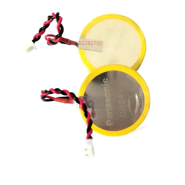 10pcs/lot New Genuine Panasonic CR2450 battery with solder pin plug