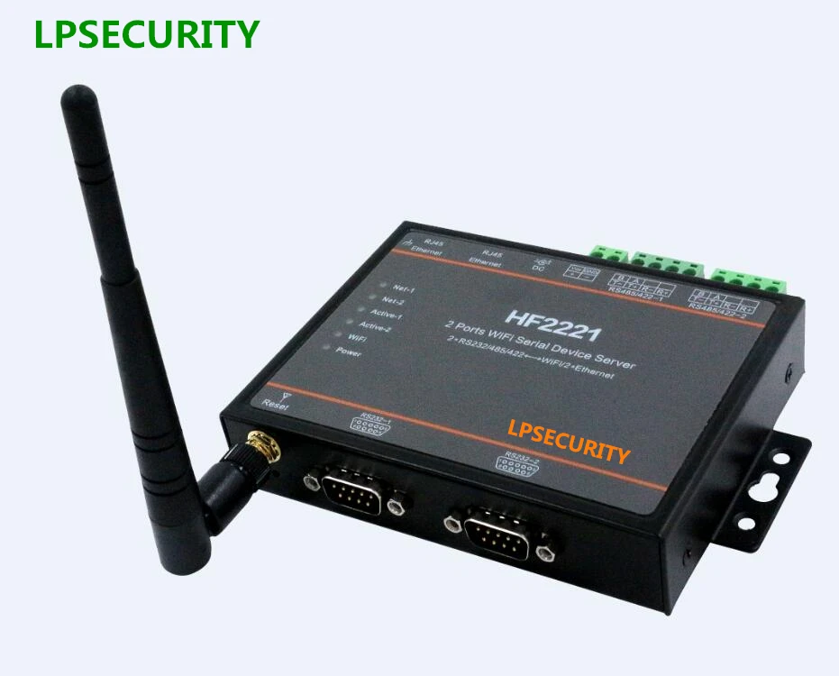 LPSECURITY 2 Последовательный Порты и разъёмы RS232/RS485/RS422 к WI-FI/Ethernet Двусторонняя прозрачная передача WI-FI последовательный сервер модуль