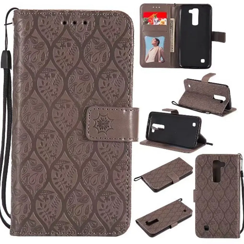 

MuTouNiao Gray Rattan Leather Flip Case Cover For LG K3 K7 K8 K10 V10 V20 V30 V40 G6 Q6 Q8 Plus 2017 2018
