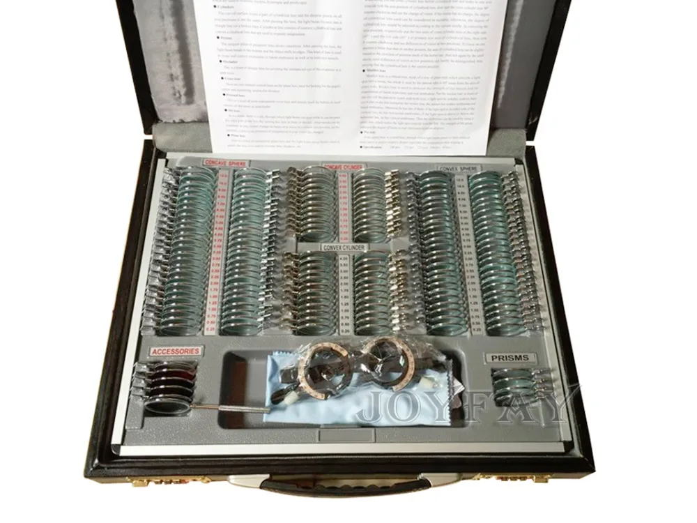 

158 pcs Metal Rim Optical Trial Lens Set Case + 1pc Frame+ Leather Case