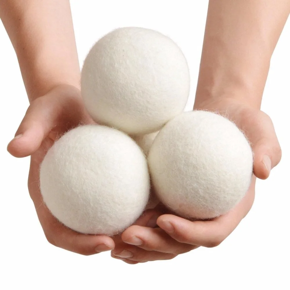 

6PCS/SET Natural Reusable Laundry Clean Ball Practical Home Wool Dryer Balls Laundry Softener Alternative Accessories