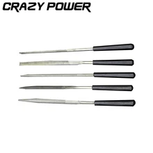 CRAZY POWER 3x140mm 5Pcs/Set Woodworking Carving Craft Metal Needle Files Sewing Sets Glass Stone Jewelers Diamond Hand Tools