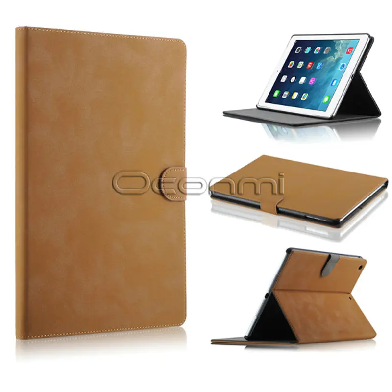 Винтажный кожаный чехол для Apple iPad air с подставкой откидной умный 5 отделение