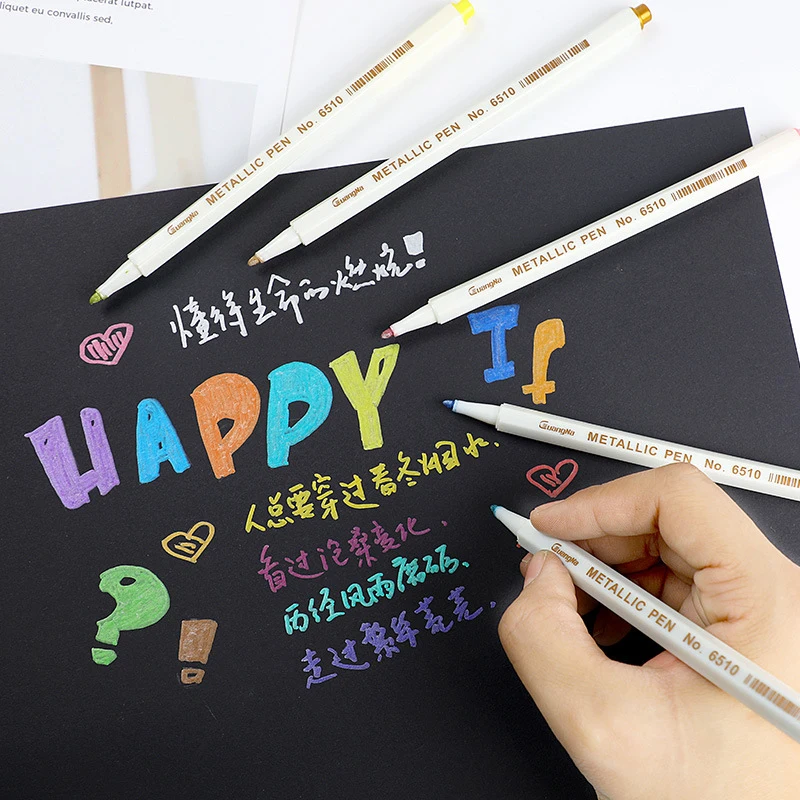 Практичная ручка для рисования красочная маркерная Ручка DIY Ремесло Фотоальбом украшение граффити для стеклянных черных карт