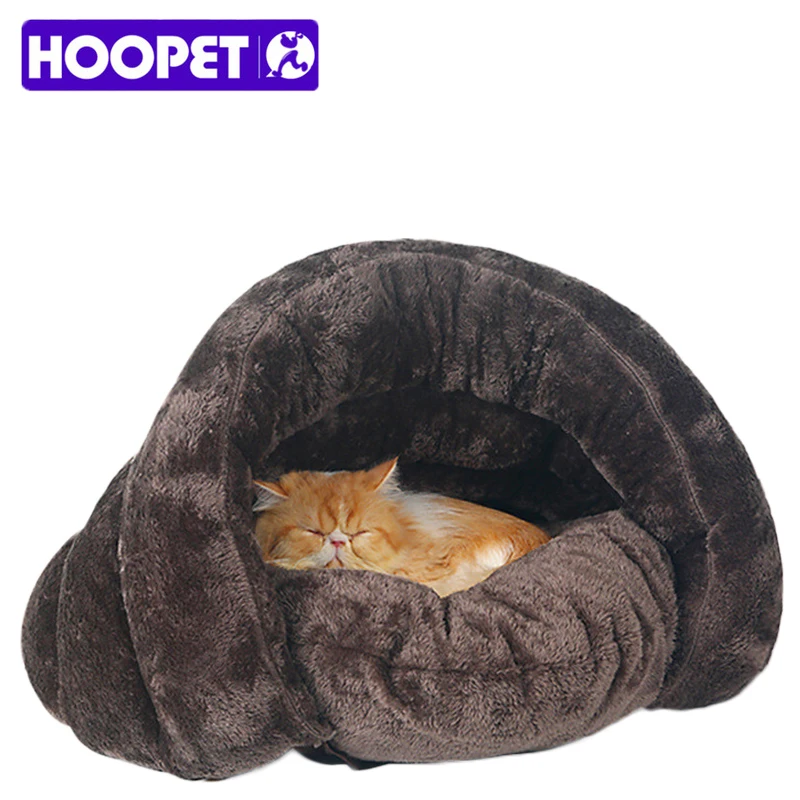 

Washable Thermal Fleece Cat Sleeping Bag PP Cotton Padding Soft Pet Beds Security Sense for Pets 2 Colors