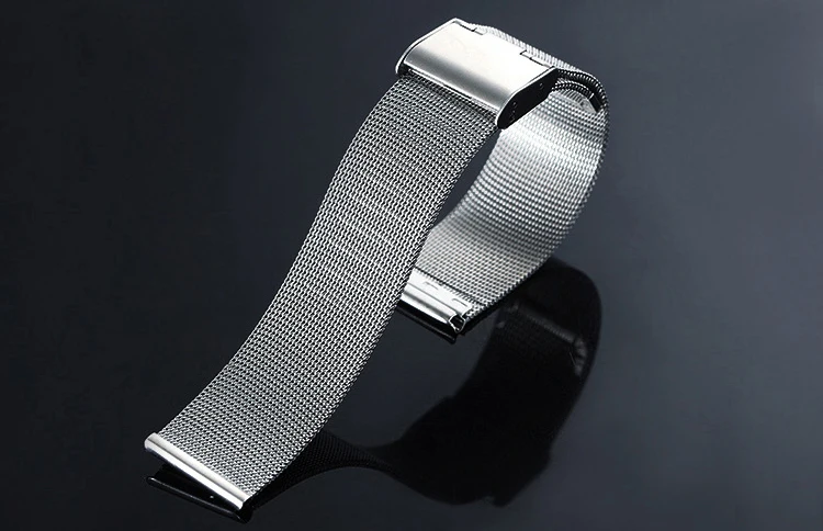 Замена Нержавеющая сталь ремешок черный, серебристый цвет для Newwear Q8 N3 Pro Смарт-часы аксессуары - Цвет: Серебристый
